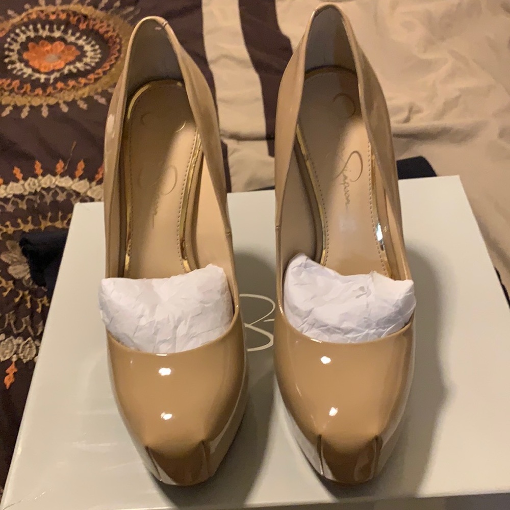 Nude Patent Leather Shoes